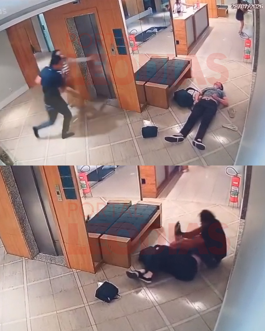 Vídeo mostra briga de Aline Mineiro e agressão em condomínio