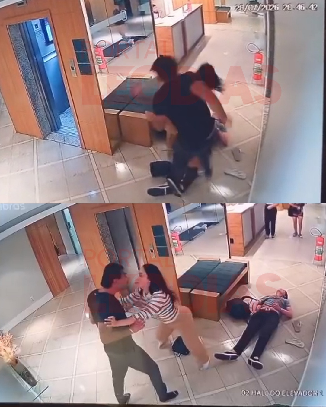 Vídeo mostra briga de Aline Mineiro e agressão em condomínio
