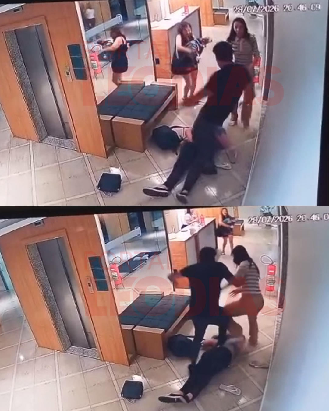 Vídeo mostra briga de Aline Mineiro e agressão em condomínio